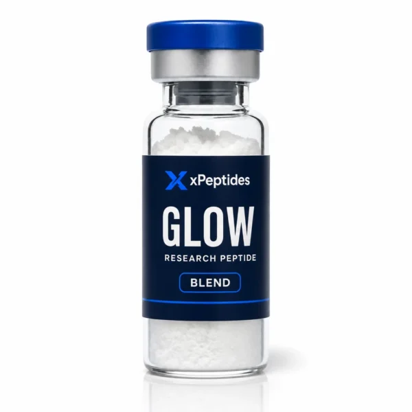 GLOW — GHK-Cu + BPC-157 + TB-500 — research peptide vial
