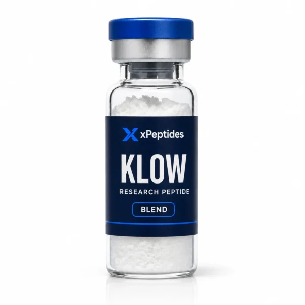 KLOW — KPV + GHK-Cu + BPC-157 + TB-500 — research peptide vial
